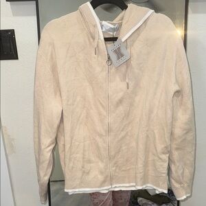 NWT Savage X Fenty Cream Zip-Up Hoodie size large